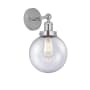 Innovations Lighting Beacon 10" Tall Wall Sconce Polished Chrome / Seedy