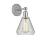 Innovations Lighting Conesus 13" Tall Wall Sconce Polished Chrome / Clear Crackle