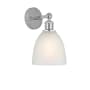 Innovations Lighting Castile 12" Tall Wall Sconce Polished Chrome / White