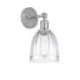 Innovations Lighting Brookfield 12" Tall Wall Sconce Polished Chrome / Clear