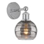 Innovations Lighting Rochester 10" Tall Bathroom Sconce Polished Chrome / Light Smoke