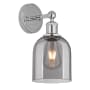 Innovations Lighting Bella 12" Tall Bathroom Sconce Polished Chrome / Light Smoke