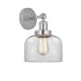 Innovations Lighting Bell 10" Tall Wall Sconce Polished Chrome / Clear