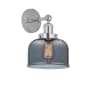 Innovations Lighting Bell 10" Tall Wall Sconce Polished Chrome / Plated Smoke