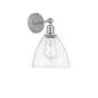 Innovations Lighting Bristol Glass 12" Tall Wall Sconce Polished Chrome / Clear