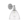Innovations Lighting Bristol Glass 12" Tall Wall Sconce Polished Chrome / Seedy