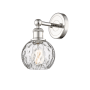 Innovations Lighting Athens Water Glass 11" Tall Wall Sconce Polished Nickel / Clear Water Glass