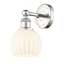 Innovations Lighting White Venetian 10" Tall Bathroom Sconce Polished Nickel
