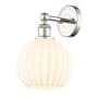 Innovations Lighting White Venetian 12" Tall Bathroom Sconce Polished Nickel