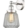 Innovations Lighting Chatham 10" Tall Wall Sconce Polished Nickel / Clear