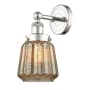 Innovations Lighting Chatham 10" Tall Wall Sconce Polished Nickel / Mercury