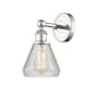 Innovations Lighting Conesus 13" Tall Wall Sconce Polished Nickel / Clear Crackle