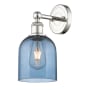 Innovations Lighting Bella 12" Tall Bathroom Sconce Polished Nickel / Princess Blue