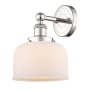 Innovations Lighting Bell 10" Tall Wall Sconce Polished Nickel / Matte White