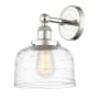 Innovations Lighting Bell 10" Tall Wall Sconce Polished Nickel / Clear Deco Swirl