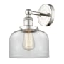 Innovations Lighting Bell 10" Tall Wall Sconce Polished Nickel / Clear