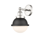 Innovations Lighting Hampden 12" Tall Wall Sconce Polished Nickel / Matte White