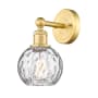 Innovations Lighting Athens Water Glass 11" Tall Wall Sconce Satin Gold / Clear Water Glass