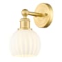 Innovations Lighting White Venetian 10" Tall Bathroom Sconce Satin Gold