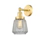 Innovations Lighting Chatham 10" Tall Wall Sconce Satin Gold / Clear