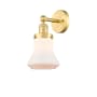 Innovations Lighting Bellmont 10" Tall Wall Sconce Satin Gold / Matte White