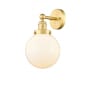 Innovations Lighting Beacon 10" Tall Wall Sconce Satin Gold / Matte White