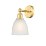 Innovations Lighting Castile 12" Tall Wall Sconce Satin Gold / White