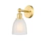 Innovations Lighting Brookfield 12" Tall Wall Sconce Satin Gold / White