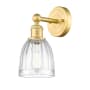 Innovations Lighting Brookfield 12" Tall Wall Sconce Satin Gold / Clear