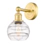 Innovations Lighting Rochester 10" Tall Bathroom Sconce Satin Gold / Clear