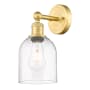 Innovations Lighting Bella 12" Tall Bathroom Sconce Satin Gold / Clear