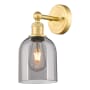 Innovations Lighting Bella 12" Tall Bathroom Sconce Satin Gold / Light Smoke