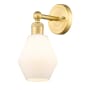 Innovations Lighting Cindyrella 12" Tall Wall Sconce Satin Gold / Cased Matte White
