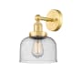 Innovations Lighting Bell 10" Tall Wall Sconce Satin Gold / Seedy