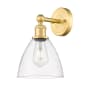 Innovations Lighting Bristol Glass 12" Tall Wall Sconce Satin Gold / Clear