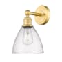 Innovations Lighting Bristol Glass 12" Tall Wall Sconce Satin Gold / Seedy