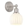 Innovations Lighting White Venetian 10" Tall Bathroom Sconce Brushed Satin Nickel