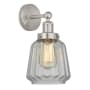 Innovations Lighting Chatham 10" Tall Wall Sconce Brushed Satin Nickel / Clear
