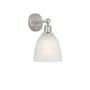Innovations Lighting Castile 12" Tall Wall Sconce Brushed Satin Nickel / White