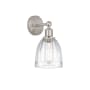 Innovations Lighting Brookfield 12" Tall Wall Sconce Brushed Satin Nickel / Clear