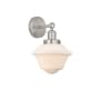 Innovations Lighting Oxford 10" Tall Wall Sconce Brushed Satin Nickel / Matte White