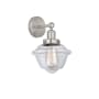 Innovations Lighting Oxford 10" Tall Wall Sconce Brushed Satin Nickel / Clear