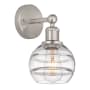 Innovations Lighting Rochester 10" Tall Bathroom Sconce Brushed Satin Nickel / Clear