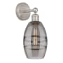 Innovations Lighting Vaz 10" Tall Bathroom Sconce Brushed Satin Nickel / Light Smoke