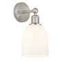 Innovations Lighting Bella 12" Tall Bathroom Sconce Brushed Satin Nickel / Glossy White