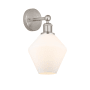 Innovations Lighting Cindyrella 14" Tall Wall Sconce Satin Nickel / Cased Matte White