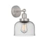Innovations Lighting Bell 10" Tall Wall Sconce Brushed Satin Nickel / Seedy