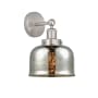 Innovations Lighting Bell 10" Tall Wall Sconce Brushed Satin Nickel / Mercury