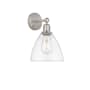 Innovations Lighting Bristol Glass 12" Tall Wall Sconce Brushed Satin Nickel / Clear