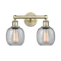 Innovations Lighting Belfast 2 Light 15" Wide Vanity Light Antique Brass / Seedy